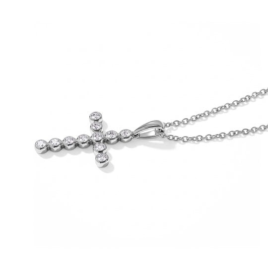 LUXURIANT DIAMOND - Lab Grown Diamant SI-GH Anhänger 375 Gold, 316L Edelstahl ca. 50 cm ca. 0,51 ct.