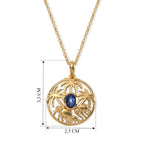 EVER TRUE Diffundierter Stern blauer Saphir Anhänger mit Kette, ca. 50 cm ca. 1.57 ct