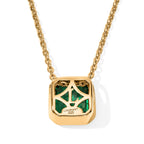 LUXURIANT DIAMOND - AAA Lab Grown Kolumbianischer Smaragd Schmuckset ca. 50 cm 925 Silber 750 Gelbgold vermeil ca. 0,97 ct.