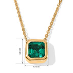 LUXURIANT DIAMOND - AAA Lab Grown Kolumbianischer Smaragd Schmuckset ca. 50 cm 925 Silber 750 Gelbgold vermeil ca. 0,97 ct.