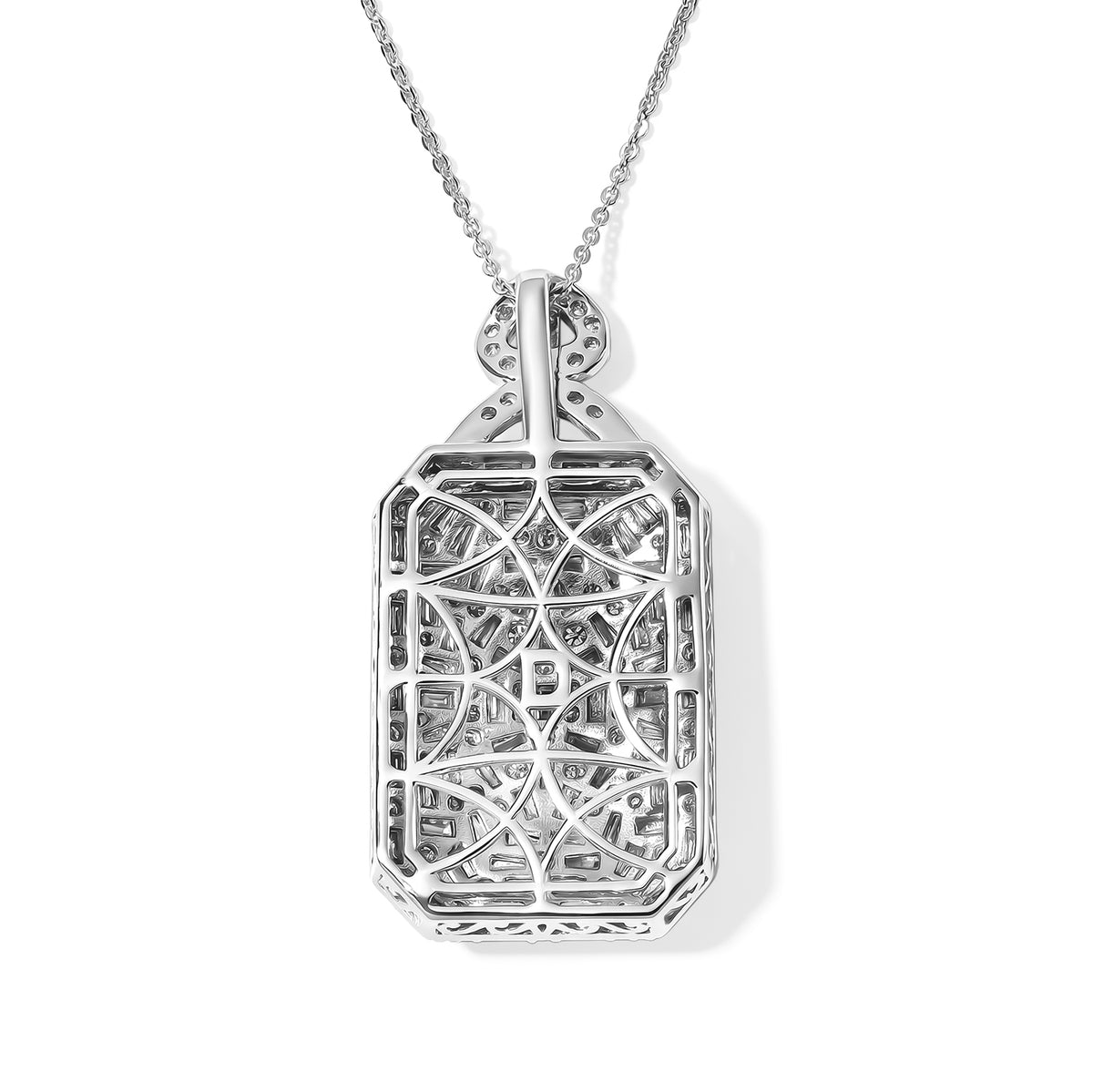 D'Joy Moissanit Schmuckset ca. 50 cm 925 Silber Rhodiniert ca. 3,99 ct.