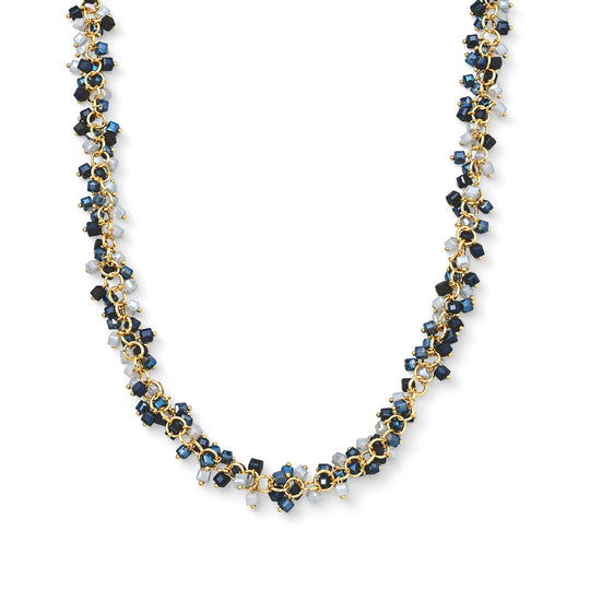 Hellblau Kristall Schmuckset Legierung Goldton