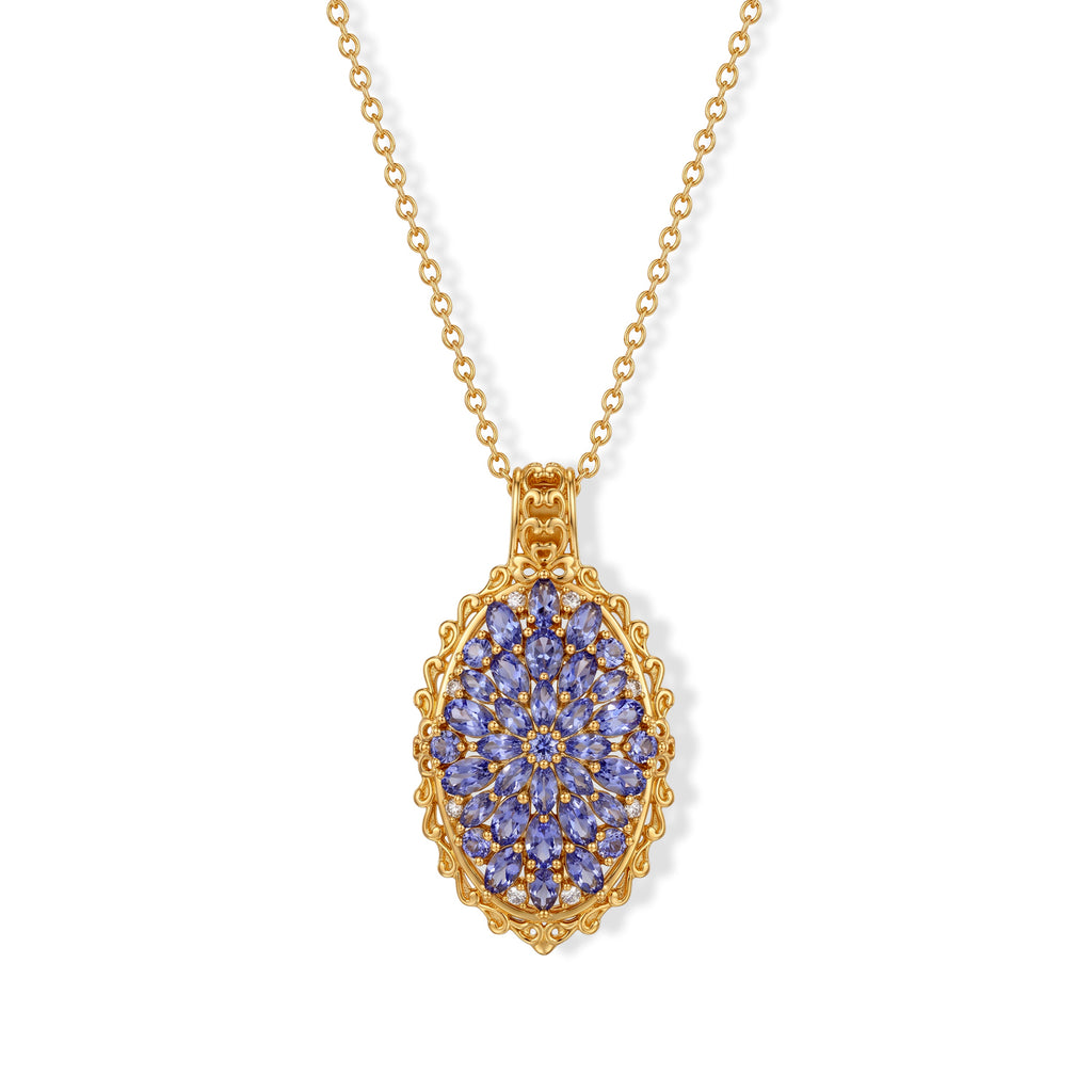 EVER TRUE Tansanit Anhänger mit Kette, (9-14 Werktage Lieferzeit) ca. 50 cm ca. 4.48 ct