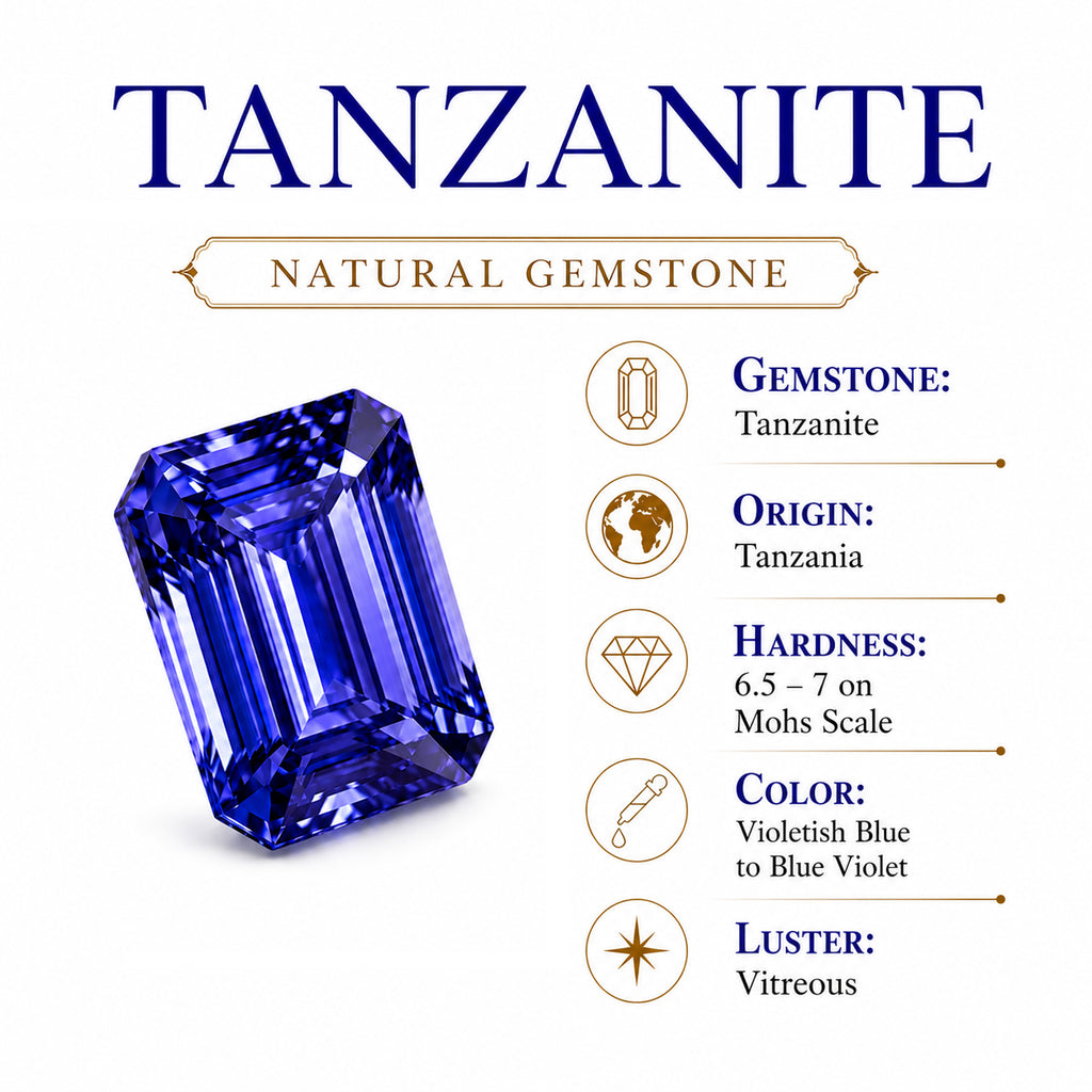 EVER TRUE Tansanit Anhänger mit Kette, (9-14 Werktage Lieferzeit) ca. 50 cm ca. 4.48 ct