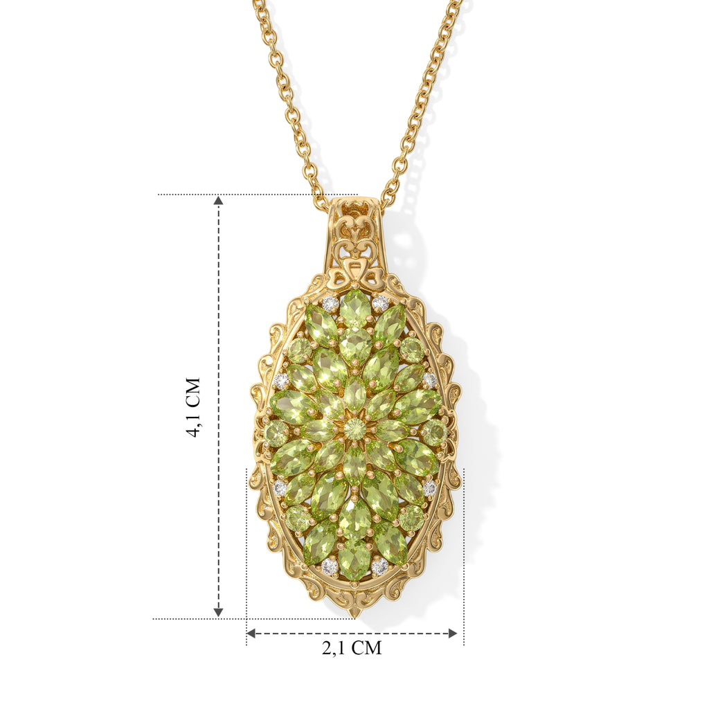 EVER TRUE Peridot Schmuckset ca. 50 cm ca. 4,76 ct.