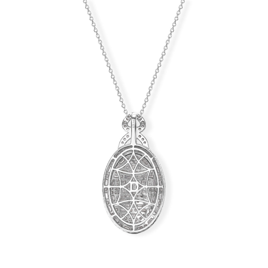 D'Joy Moissanit Schmuckset ca. 50 cm 925 Silber Rhodiniert ca. 4,95 ct.