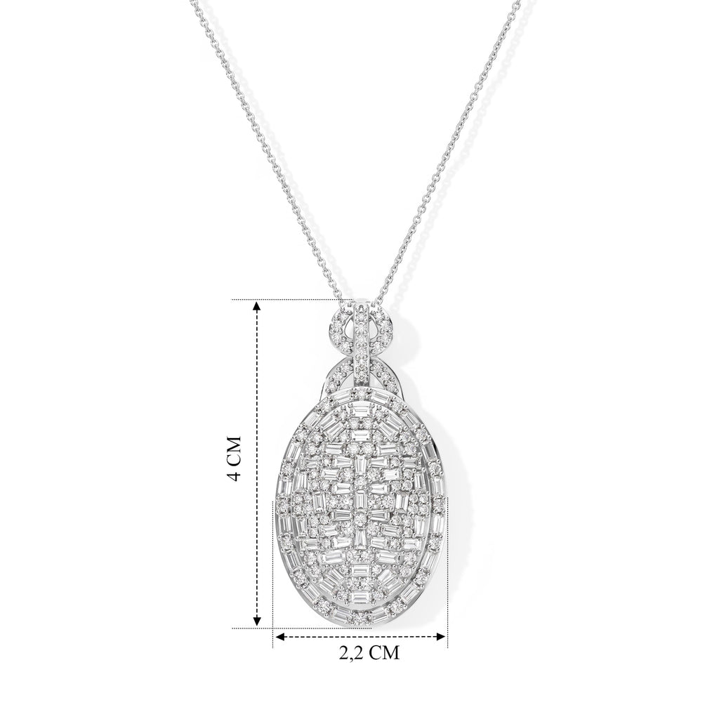 D'Joy Moissanit Schmuckset ca. 50 cm 925 Silber Rhodiniert ca. 4,95 ct.