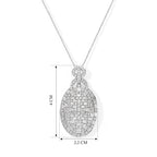 D'Joy Moissanit Schmuckset ca. 50 cm 925 Silber Rhodiniert ca. 4,95 ct.