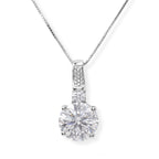 VS Moissanit GRA zertifiziert Schmuckset ca. 50 cm 925 Silber Rhodiniert ca. 4,15 ct.