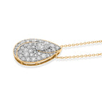 LUXURIANT DIAMOND - Lab Grown Diamant SI-GH Schmuckset ca. 45 cm 925 Silber 750 Gelbgold vermeil ca. 1.55 ct