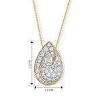 LUXURIANT DIAMOND - Lab Grown Diamant SI-GH Schmuckset ca. 45 cm 925 Silber 750 Gelbgold vermeil ca. 1.55 ct