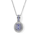 D'Joy Tansanit Schmuckset  ca. 50 cm 925 Silber Rhodiniert ca. 0,51 ct.