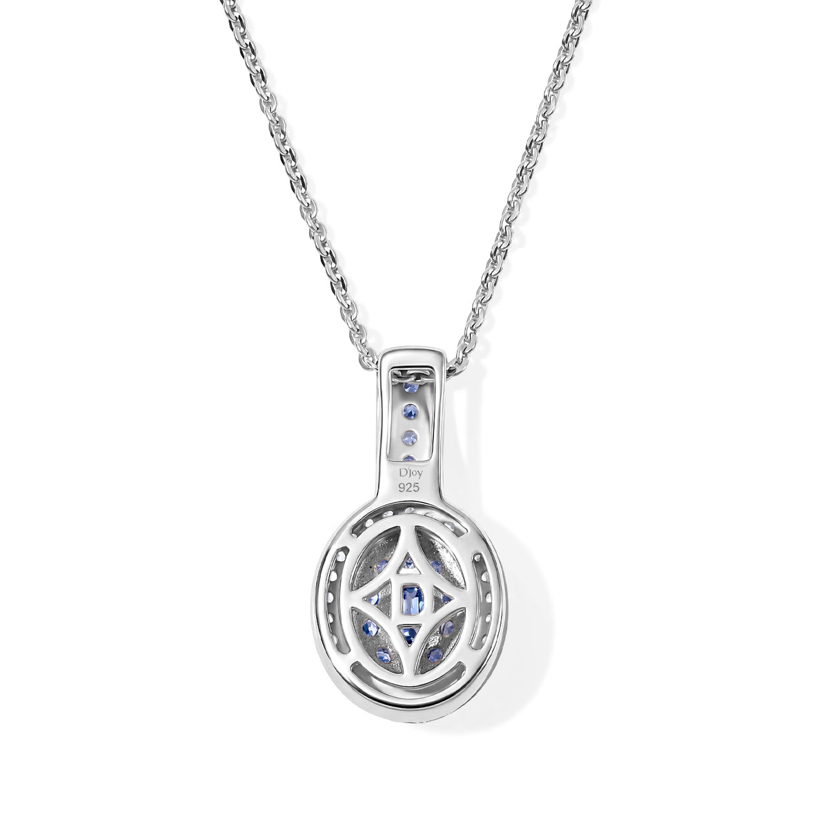 D'Joy Tansanit Schmuckset  ca. 50 cm 925 Silber Rhodiniert ca. 0,51 ct.