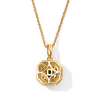 D'Joy AAAA Tsavorite Granat Anhänger mit Kette,  ca. 50 cm 925 Silber 750 Gelbgold vermeil ca. 0.73 ct