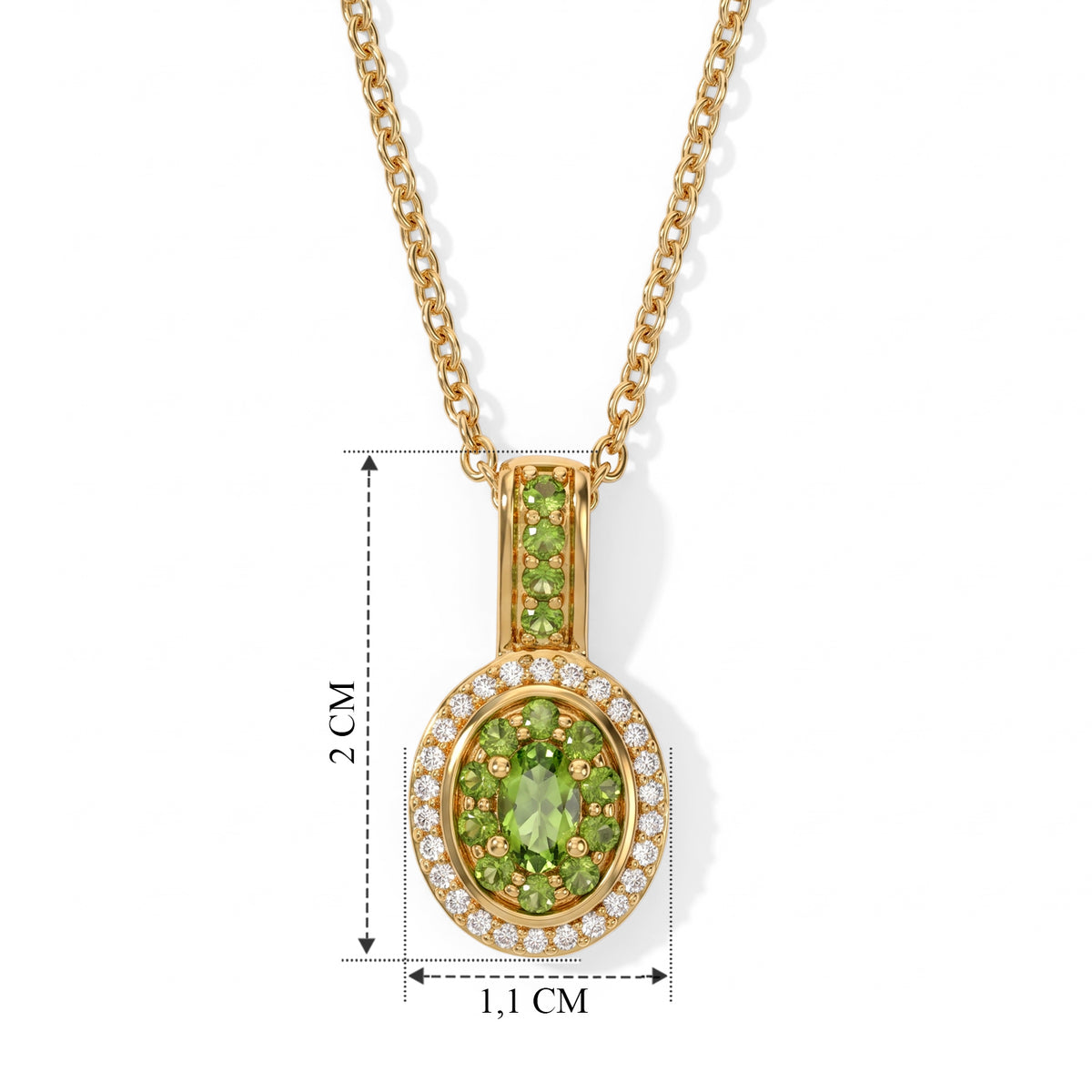 EVER TRUE AA Tsavorite Granat Schmuckset ca. 50 cm ca. 0,61 ct.