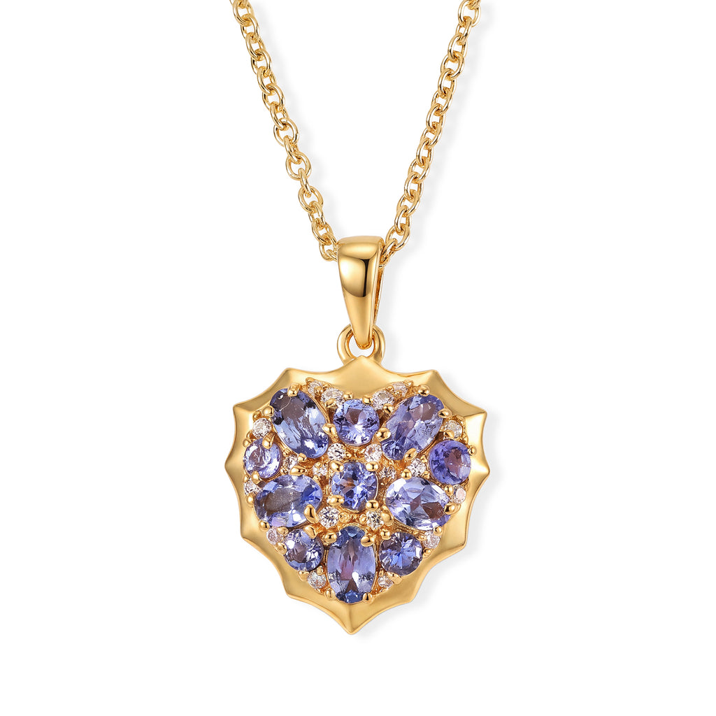 EVER TRUE Tansanit Anhänger mit Kette, ca. 50 cm ca. 2.05 ct