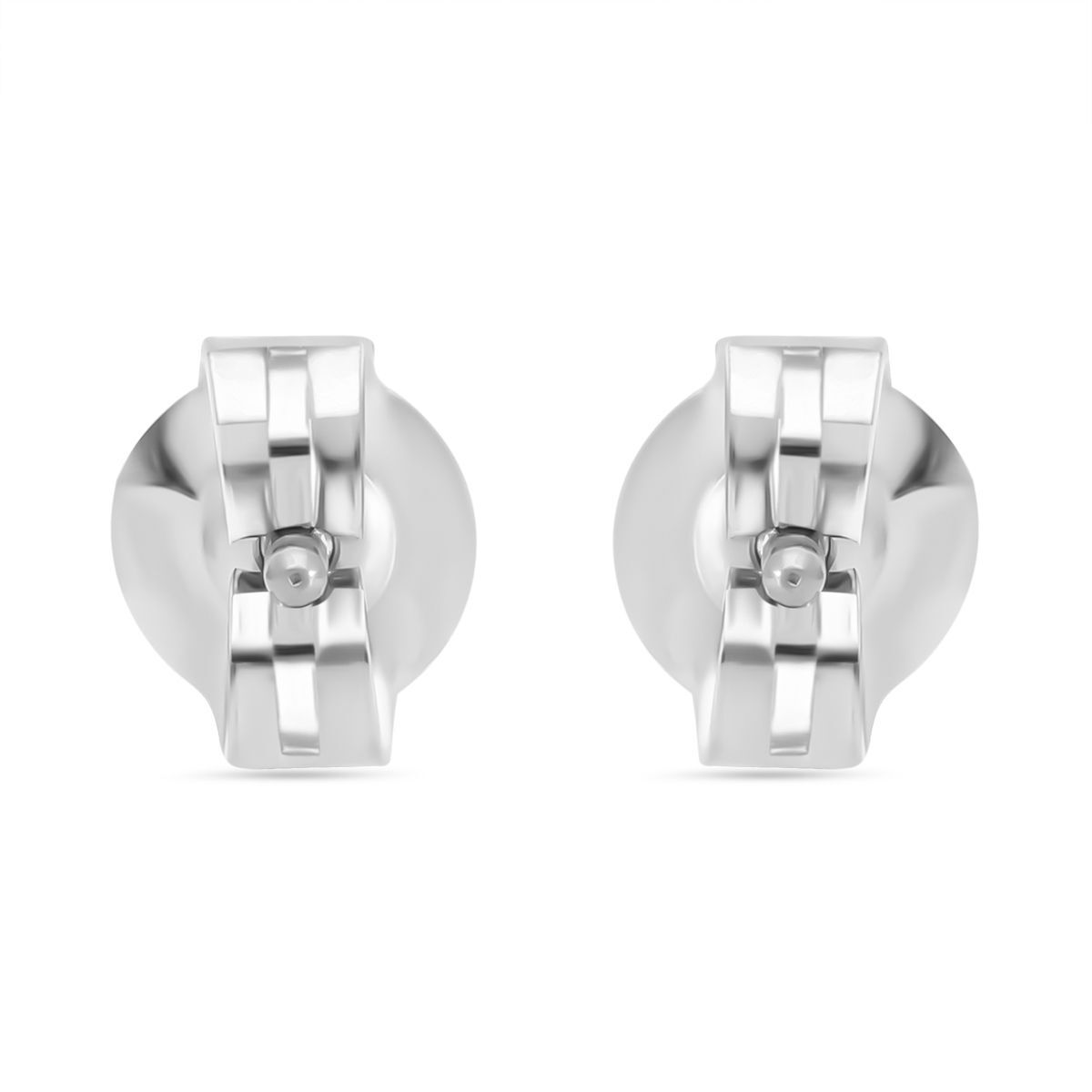 Luxuriant Diamond Duo: Labor Diamant Ring & Ohrringe in rhodiniertem Silber