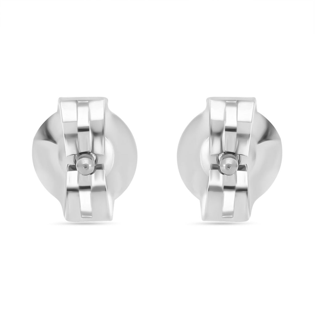 Luxuriant Diamond Duo: Labor Diamant Ring & Ohrringe in rhodiniertem Silber