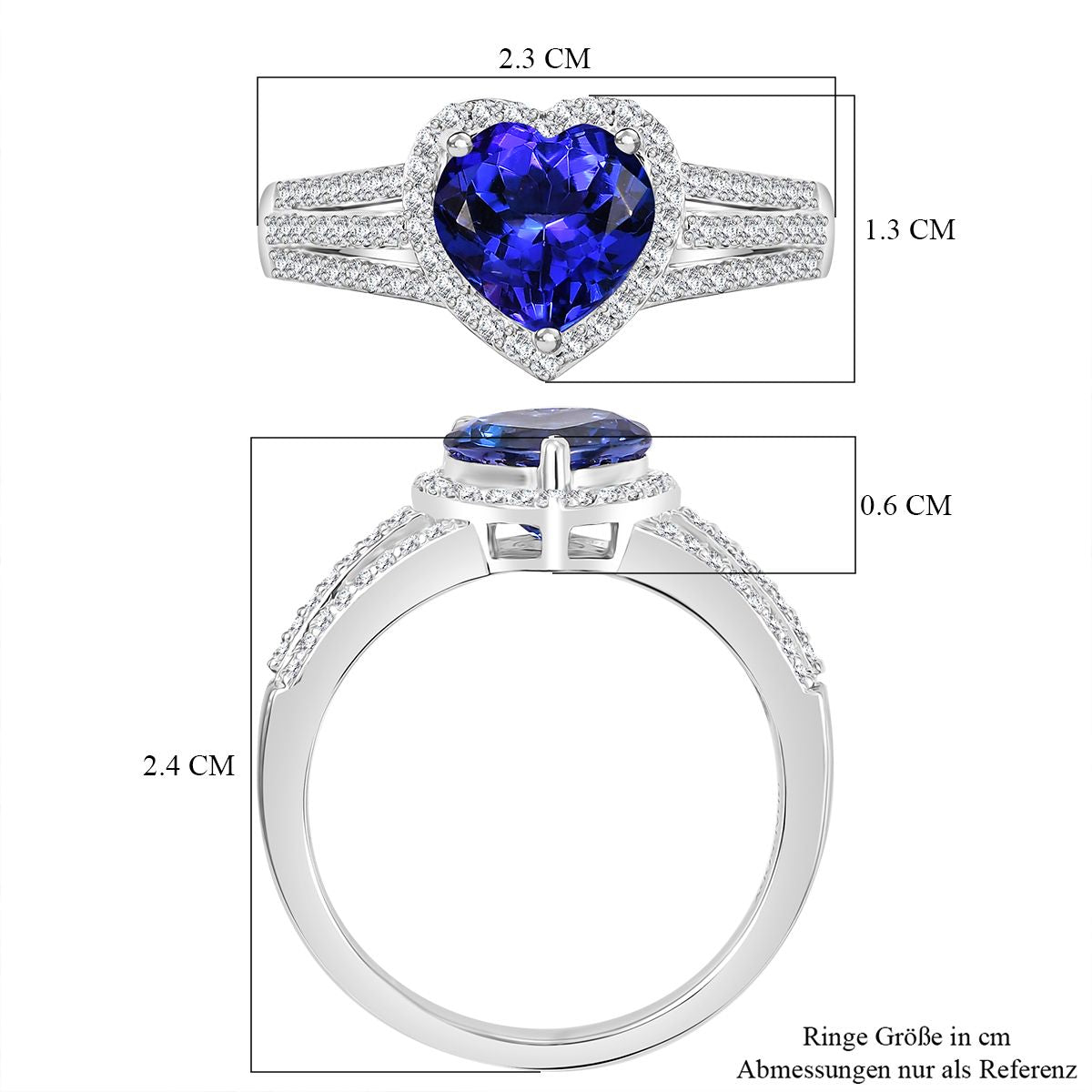 Premium-Duo: RHAPSODY AAAA Tansanit und VS Diamant Schmuckset