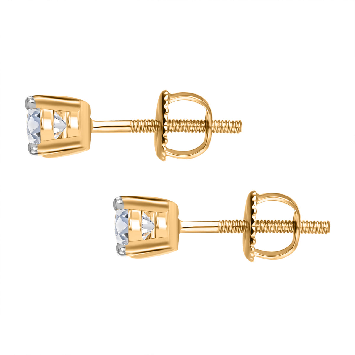 LUXURIANT DIAMOND- SGL zertifizierter VS-EF Labor Diamant Anhänger und Ohrringe in 375 Gelbgold