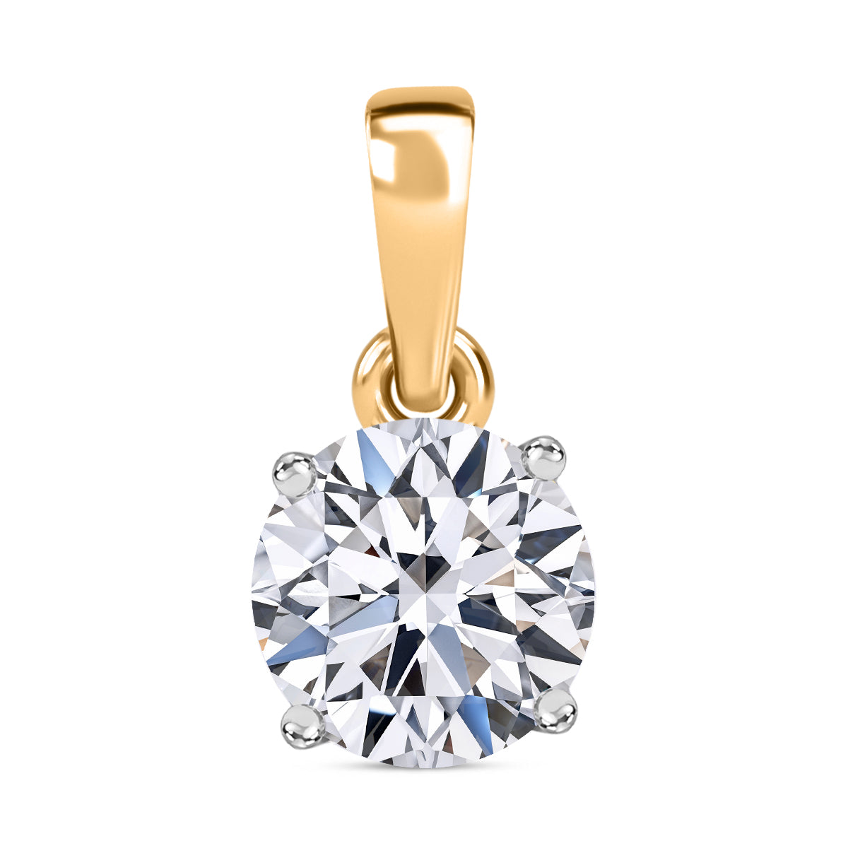 LUXURIANT DIAMOND- SGL zertifizierter VS-EF Labor Diamant Anhänger und Ohrringe in 375 Gelbgold