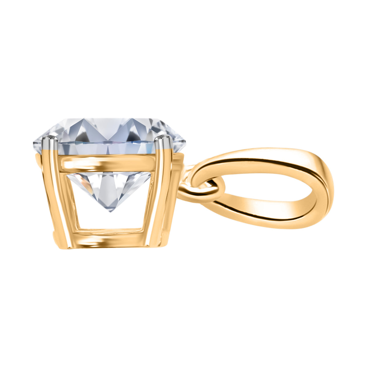 LUXURIANT DIAMOND- SGL zertifizierter VS-EF Labor Diamant Anhänger und Ohrringe in 375 Gelbgold