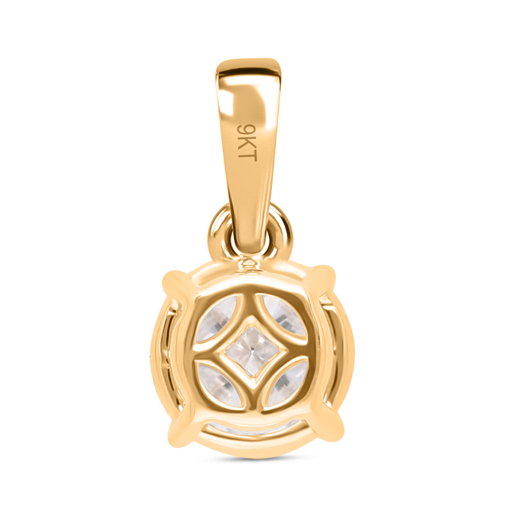 LUXURIANT DIAMOND- SGL zertifizierter VS-EF Labor Diamant Anhänger und Ohrringe in 375 Gelbgold