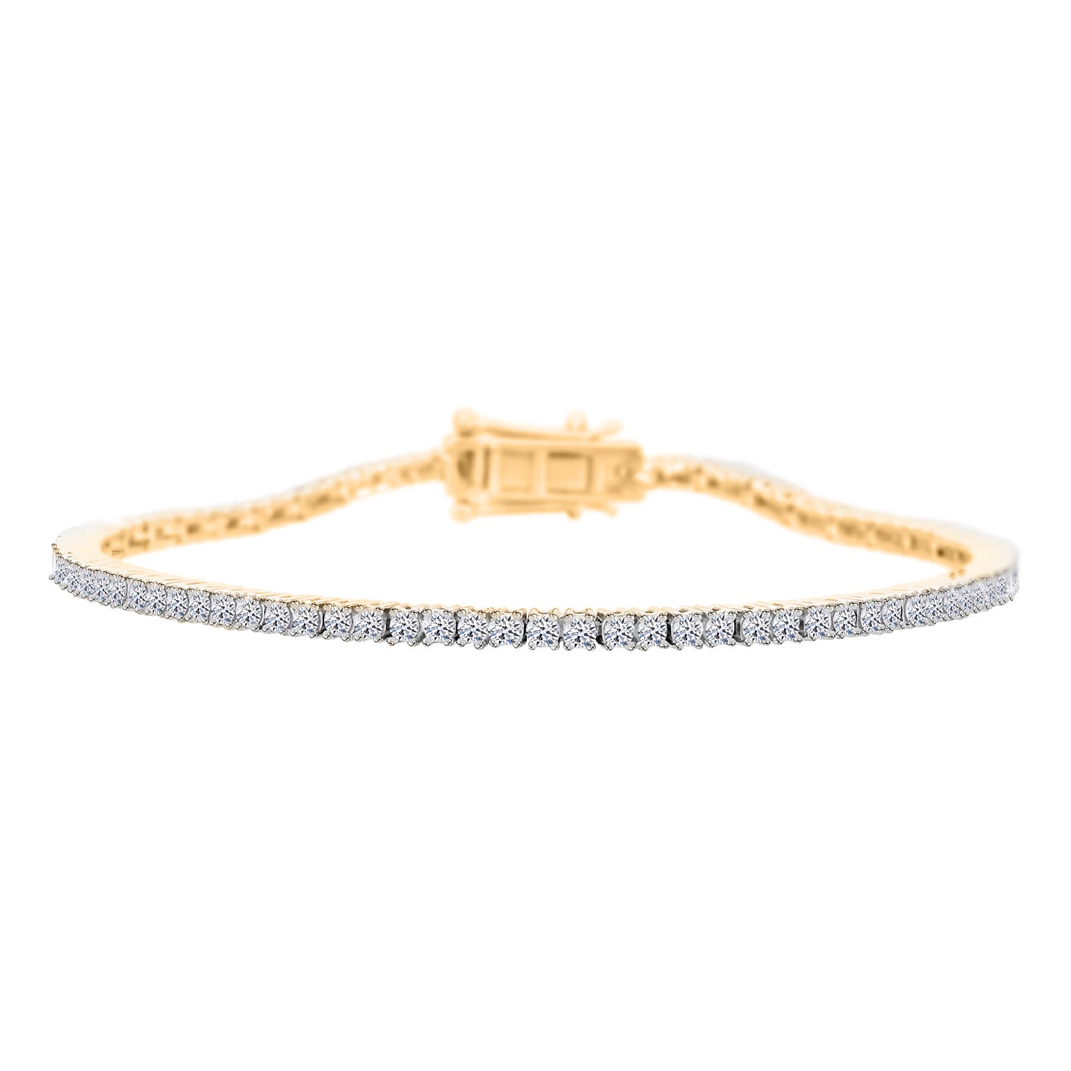 LUXURIANT DIAMOND- Labor Diamant 19cm Armband (VS) und Ring (SI) in 585 Gelbgold
