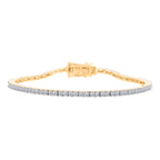 LUXURIANT DIAMOND- Labor Diamant 19cm Armband (VS) und Ring (SI) in 585 Gelbgold