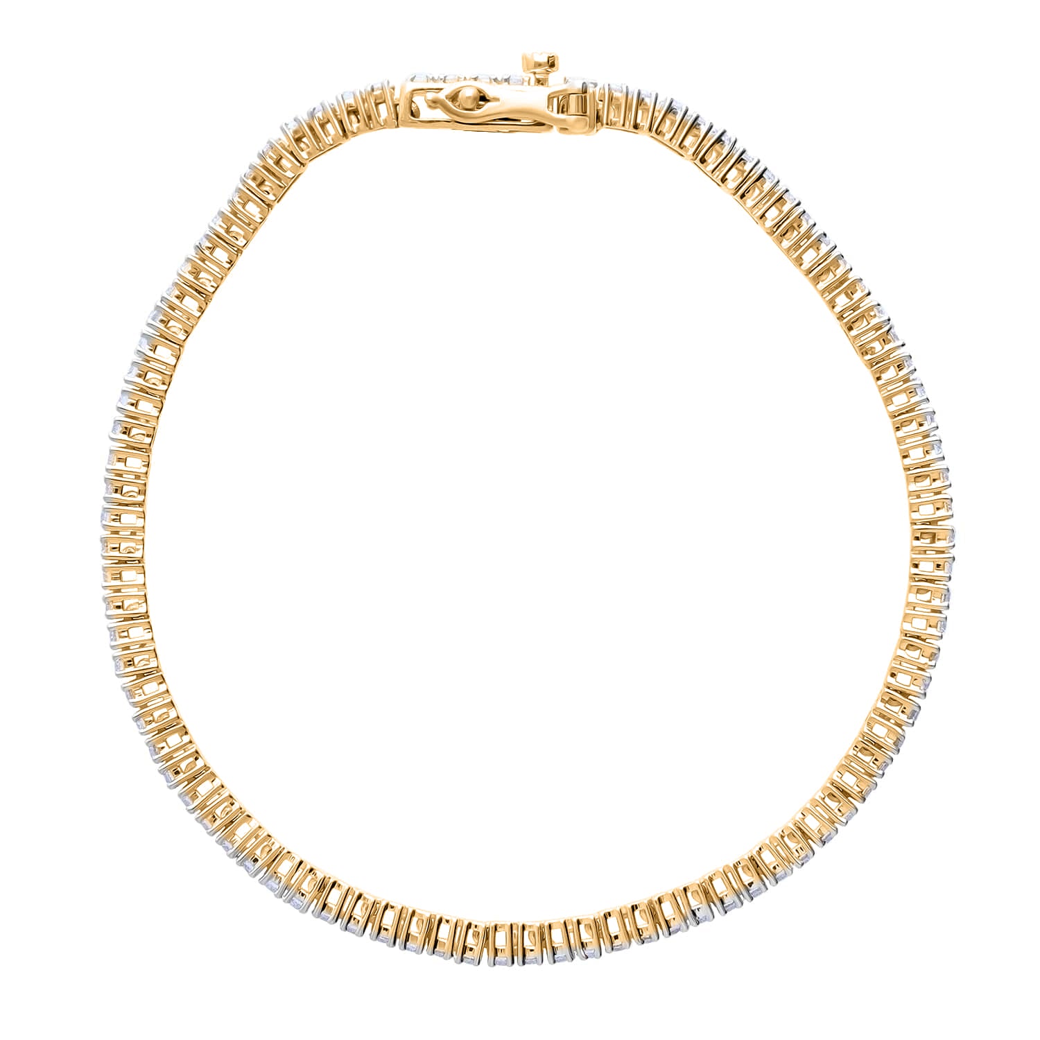 LUXURIANT DIAMOND- Labor Diamant 19cm Armband (VS) und Ring (SI) in 585 Gelbgold