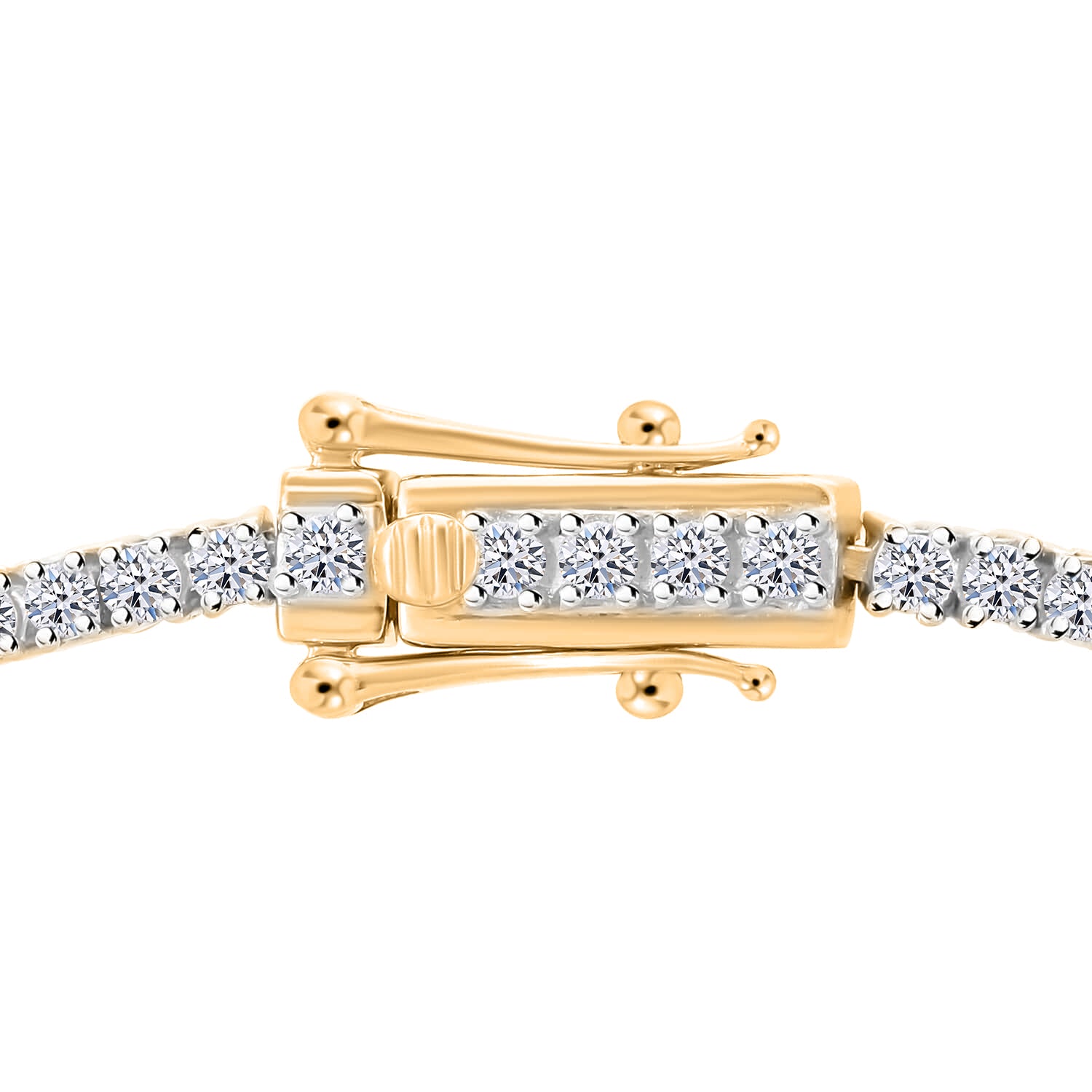 LUXURIANT DIAMOND- Labor Diamant 19cm Armband (VS) und Ring (SI) in 585 Gelbgold