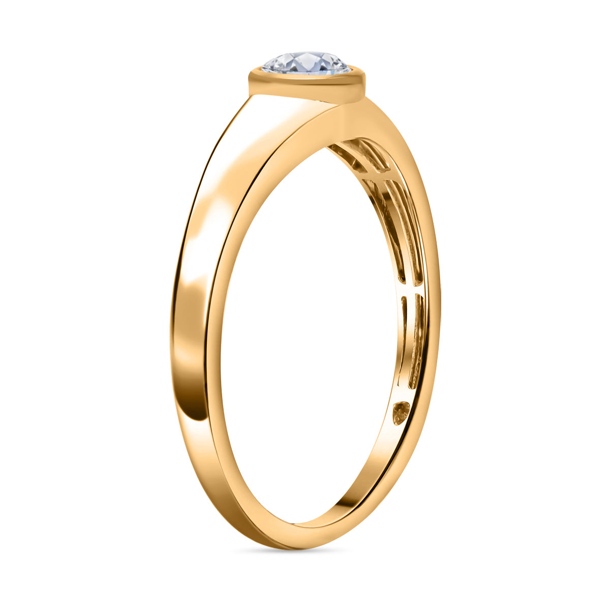 Premium-Schmuckset: IGI zertifizierte VS-GH Labor-Diamant-Ohrstecker & Ring 585 Gelbgold