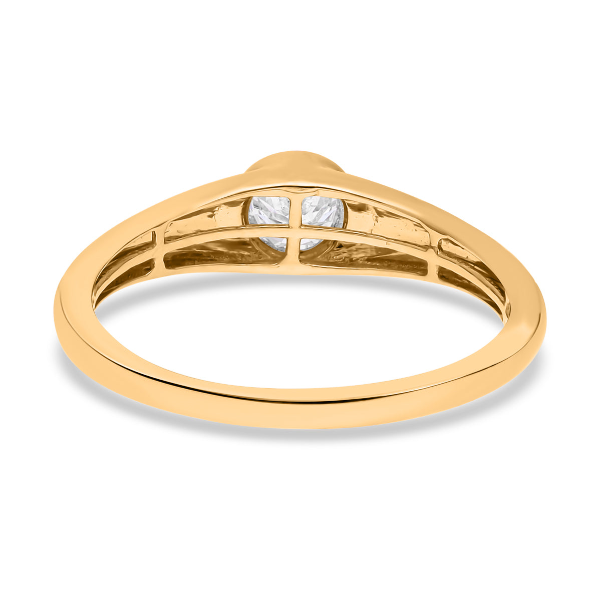 Premium-Schmuckset: IGI zertifizierte VS-GH Labor-Diamant-Ohrstecker & Ring 585 Gelbgold