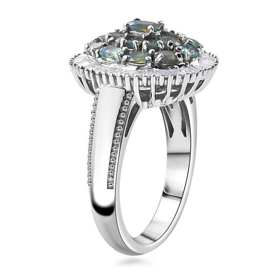 D'Joy Alexandrit und Diamant Ring und Anhänger mit 50 Kette