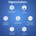 BEAUTECH 4er-Set Elektronische Schallzahnbürste mit 2 Bürstenköpfen, Wasserdicht IPX7, USB-Kabel, 5 Modi