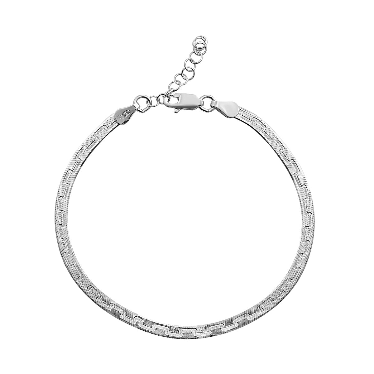 Fischgrätenkette 43cm und 18+2cm Armband