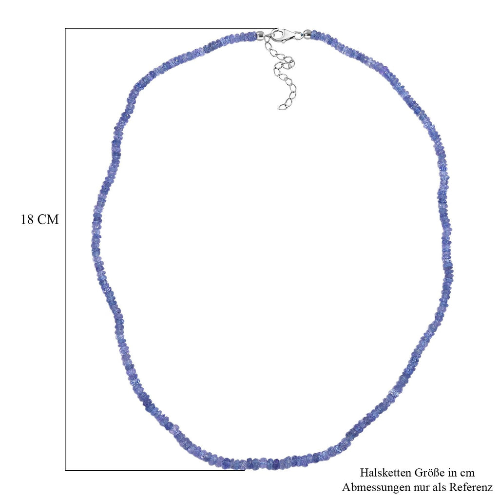 Tansanit 45cm Halskette und 19cm Armband