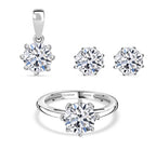 LUXURIANT DIAMOND- SGL zertifizierter VS-EF Labor Diamant-Anhänger Ring und Ohrringe 950 Platin