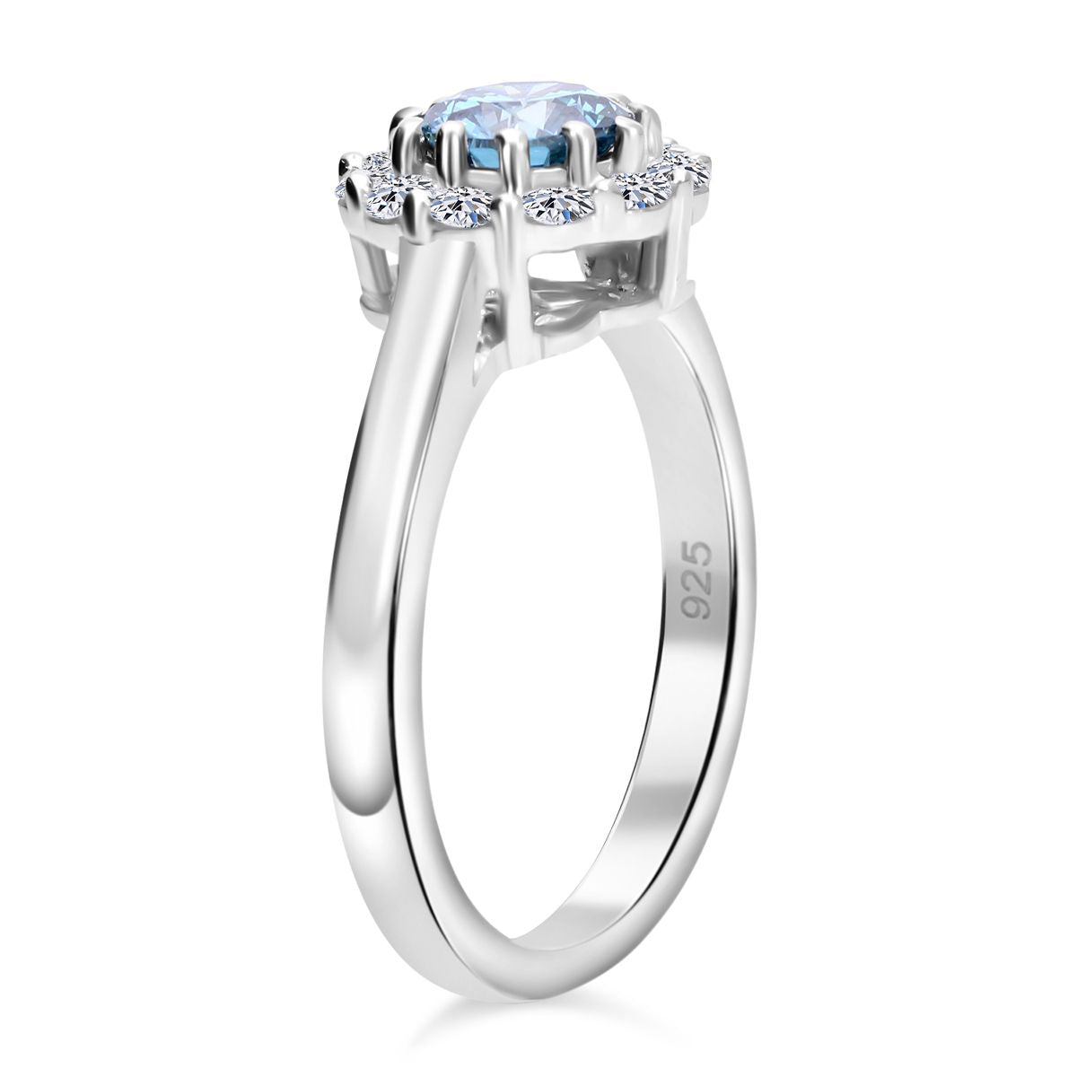 Schmuck-Duo: LUXURIANT DIAMOND blaues und weißes Labor Diamant-Schmuckset