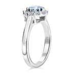 Schmuck-Duo: LUXURIANT DIAMOND blaues und weißes Labor Diamant-Schmuckset