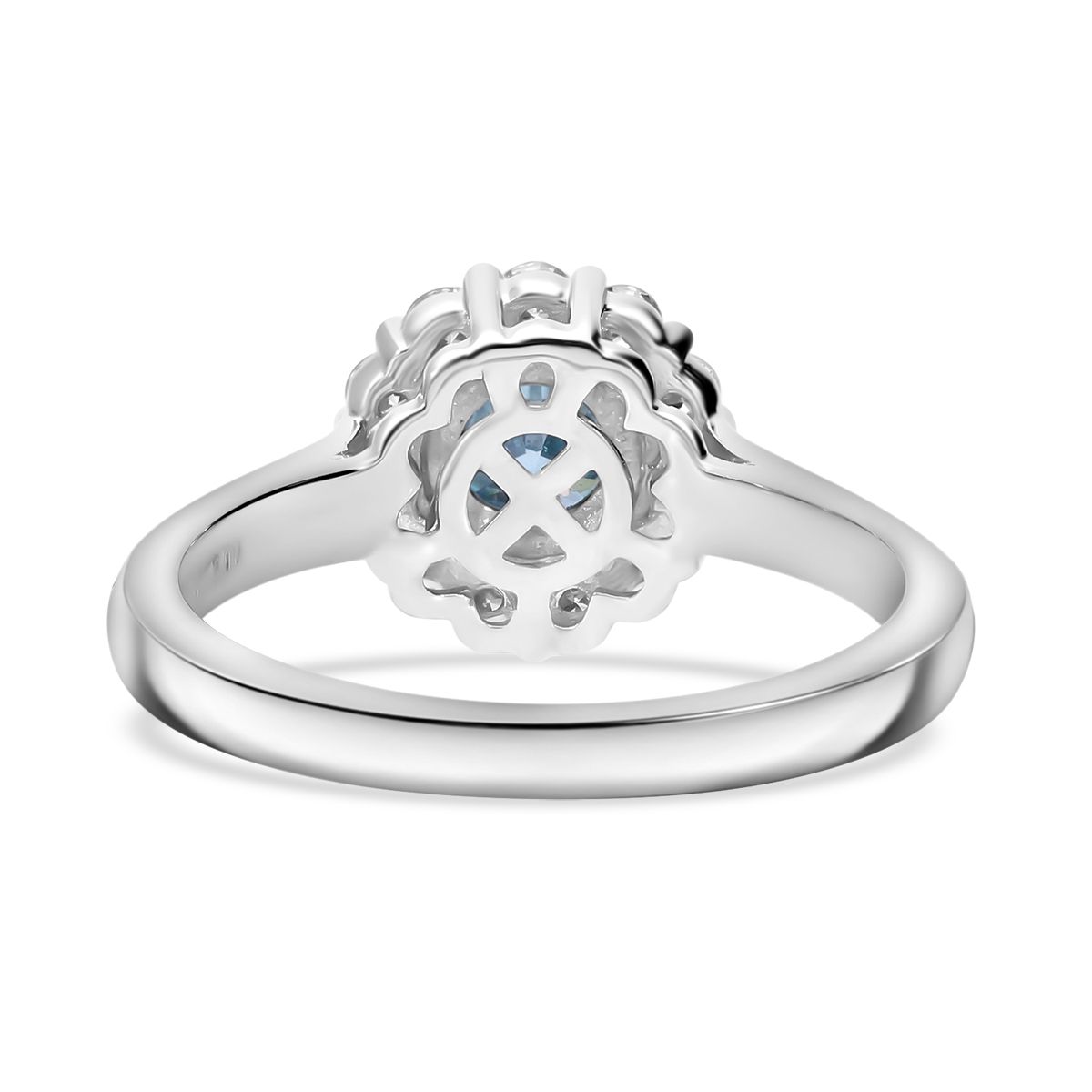 Schmuck-Duo: LUXURIANT DIAMOND blaues und weißes Labor Diamant-Schmuckset