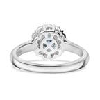 Schmuck-Duo: LUXURIANT DIAMOND blaues und weißes Labor Diamant-Schmuckset