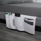 HOMESMART - Nachttisch Organizer mit 4 Fächern, 72x38 cm, Elfenbeinfarben