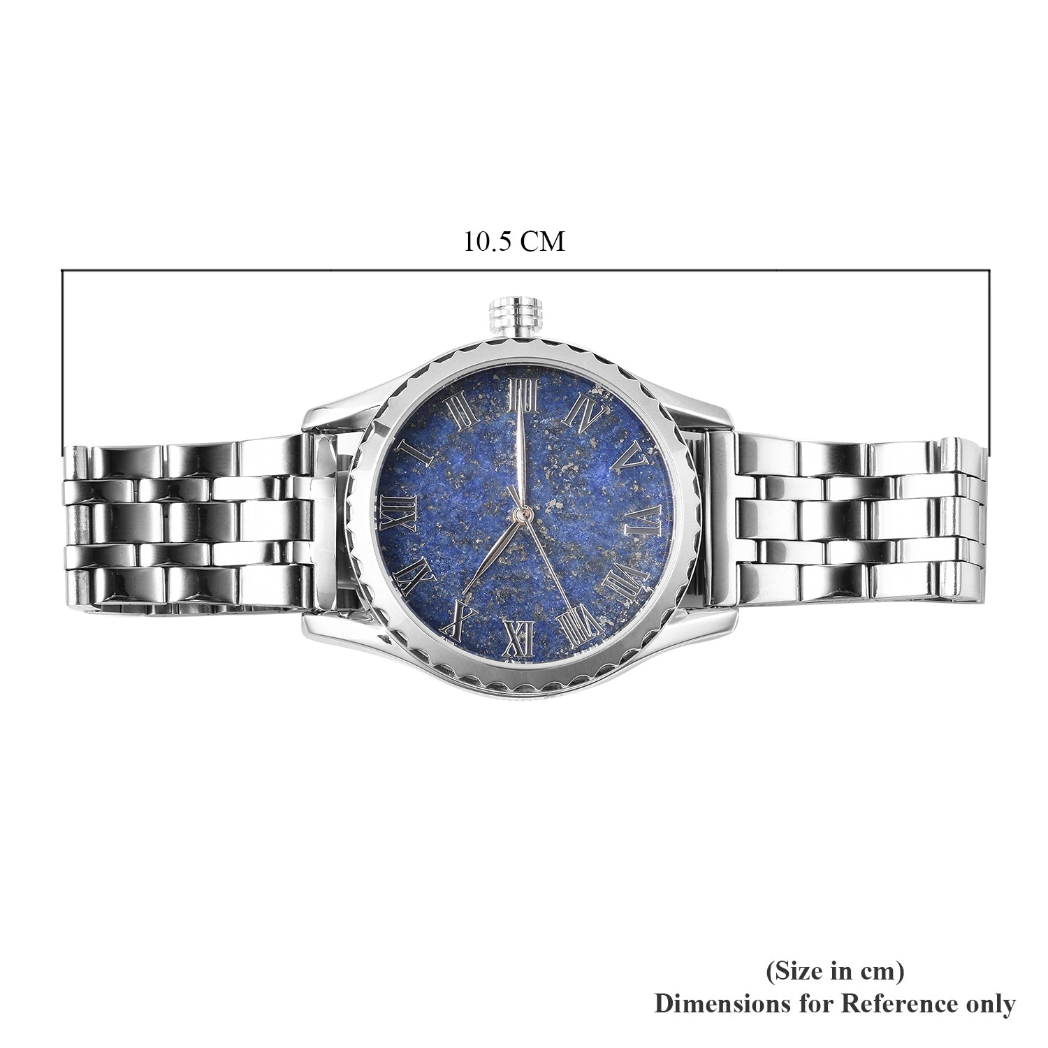 GENOA - Uhr mit echtem Edelsteinzifferblatt, Lapislazuli