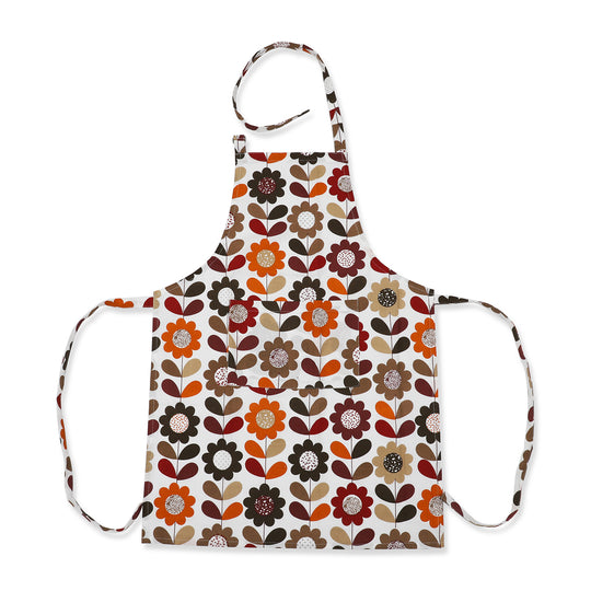 100% Baumwolle Küchen-Set, Schürze, Handschuh und Topflappen, Blumenwiese, mehrfarbig, 3 teilig