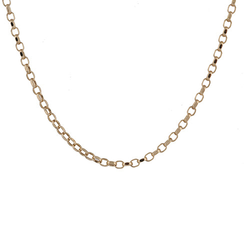 Ovale Erbskette, ca. 50 cm, 375 Gelbgold ca. 3,21g