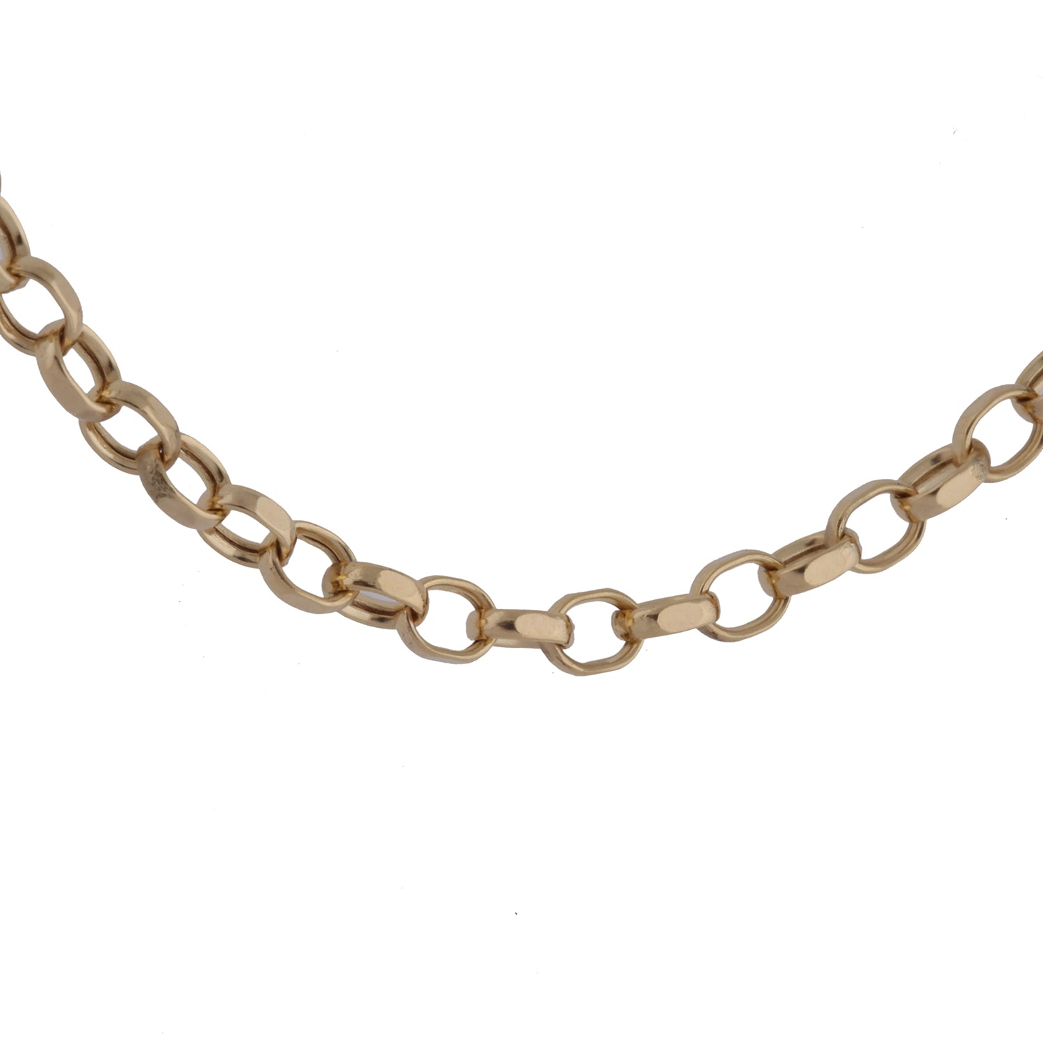 Ovale Erbskette, ca. 50 cm, 375 Gelbgold ca. 3,21g