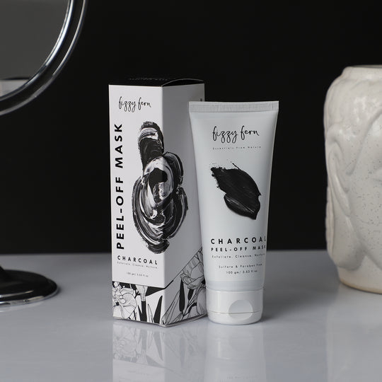 FIZZY FERN - Holzkohle Peel-off Maske mit Kurkuma, 100g