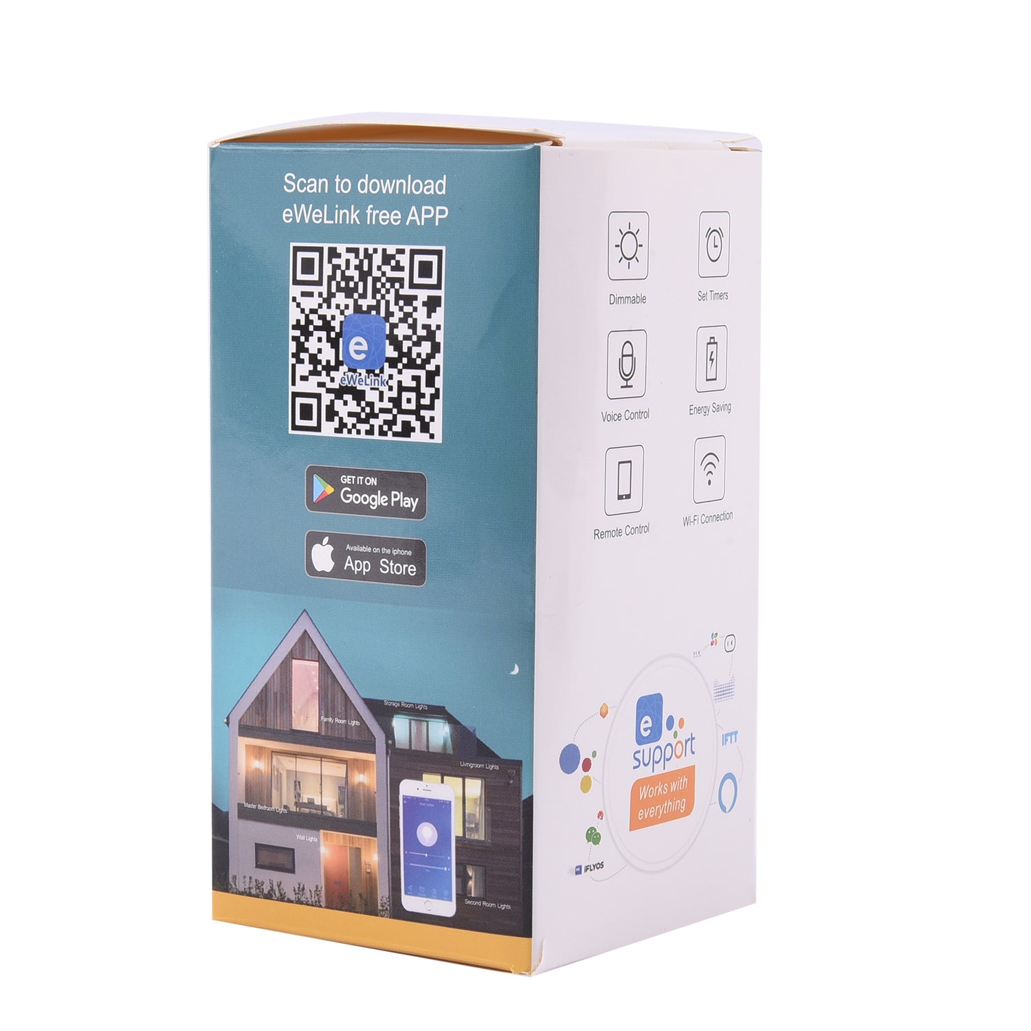 LED Glühbirne mit Farbwechsel mit Bluetooth & WLAN-Verbindung, 806LM