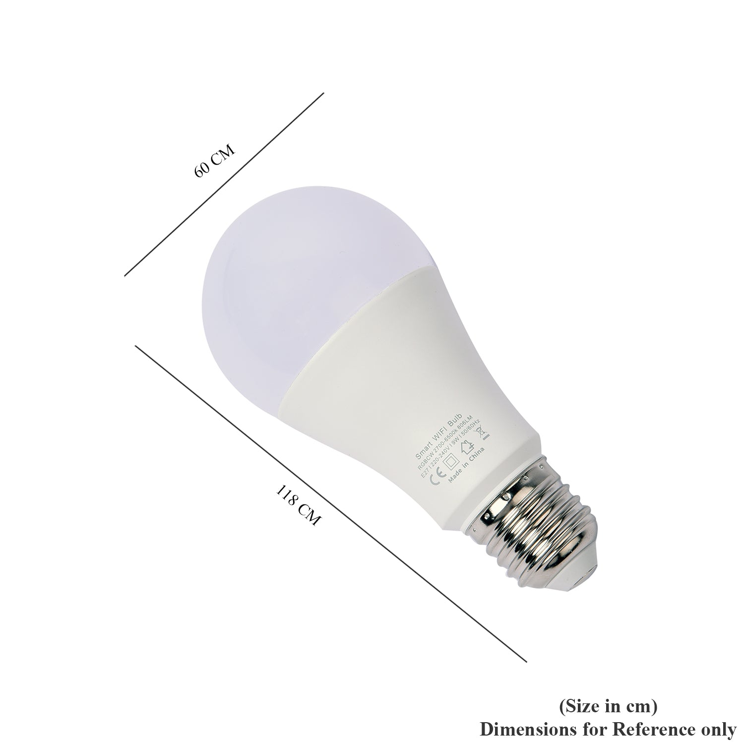 LED Glühbirne mit Farbwechsel mit Bluetooth & WLAN-Verbindung, 806LM